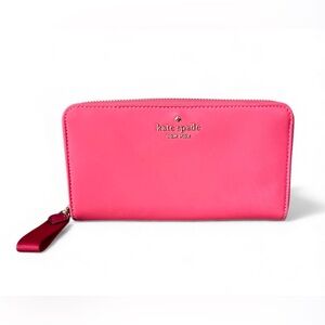 Kate Spade Pink Nylon Chelsea Continental Wallet